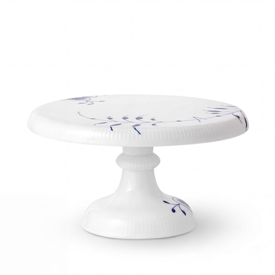 Royal Copenhagen Blå Mega Riflet fad på fod Ø 23 cm