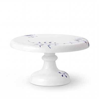 Royal Copenhagen Blå Mega Riflet fad på fod Ø 23 cm