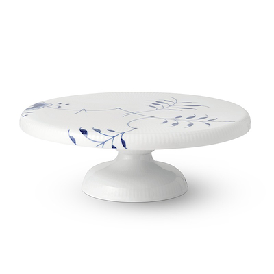 Royal Copenhagen Blå Mega Riflet fad på fod 29,5 cm