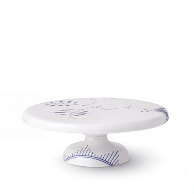 Royal Copenhagen Blå Mega Riflet fad på fod Ø 29,5 cm
