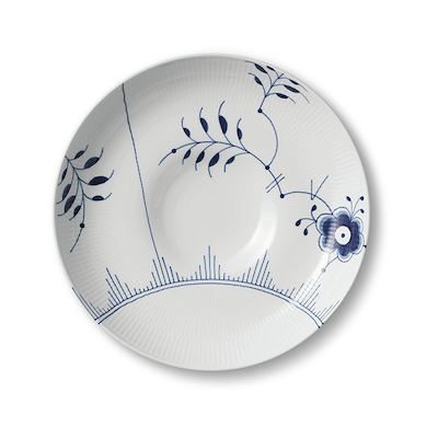 Royal Copenhagen Blå Mega Riflet fad blå 34 cm