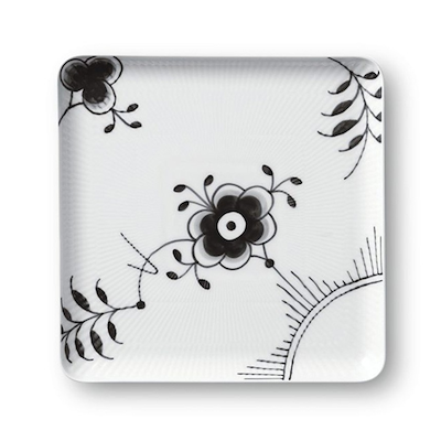 Royal Copenhagen Sort Mega Riflet tallerken 20 cm