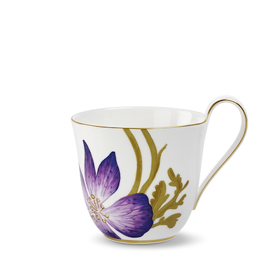 Royal Copenhagen Flora højhankskop Stedmoder lilla 33 cl
