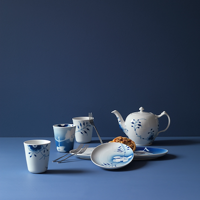 Royal Copenhagen Mega Rose fad blå 38 cm