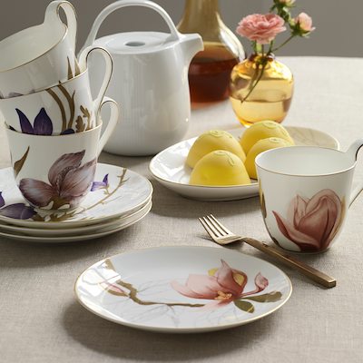 Royal Copenhagen Flora tallerken Magnolia 19 cm