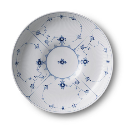 Royal Copenhagen Musselmalet Riflet fad 34 cm