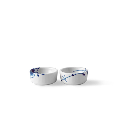 Royal Copenhagen Blå Mega Riflet skåle 2 stk. 3 cl