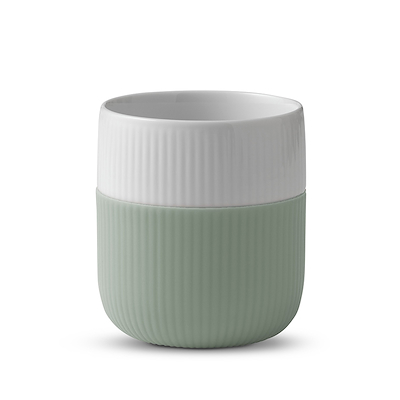 Royal Copenhagen Riflet Contrast krus lysegrøn 35 cl