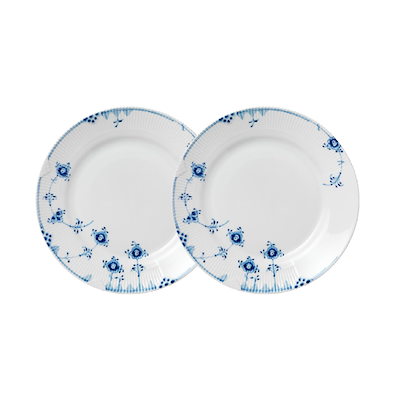 Royal Copenhagen Blå Elements tallerken 2 -pak 22 cm
