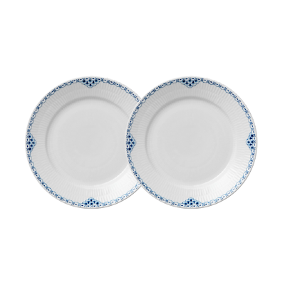 Royal Copenhagen Prinsesse tallerken blå Ø 22 cm 2 stk