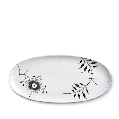 Royal Copenhagen Sort Mega Riflet fad 37 cm