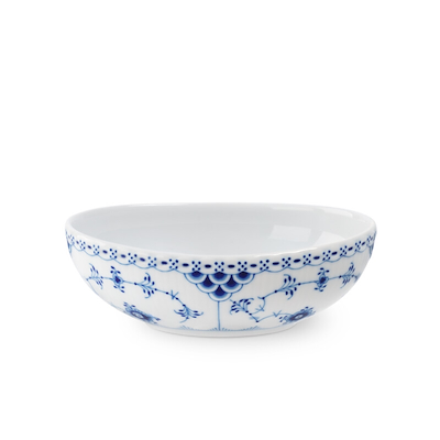 Royal Copenhagen Musselmalet Halvblonde oval skål 37 cl