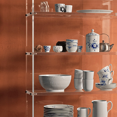 Royal Copenhagen Blue Line krus hvid/blå 28 cl 2 Stk.