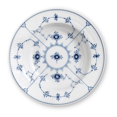 Royal Copenhagen Musselmalet dyb tallerken 17 cm