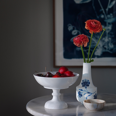 Royal Copenhagen hvid Riflet skål hvid