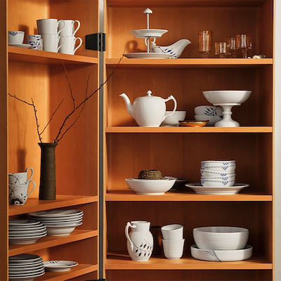 Royal Copenhagen hvid Riflet skål hvid