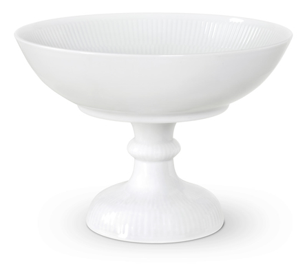 Royal Copenhagen hvid Riflet skål hvid