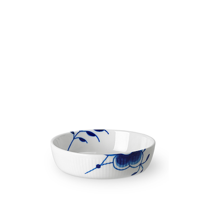 Royal Copenhagen Blå Mega Riflet fad 12,5 cm