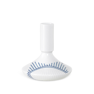 Royal Copenhagen Blå Mega Riflet lysestage H 12 cm