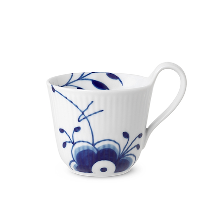 Royal Copenhagen Blå Mega Riflet højhankskop 25 cl