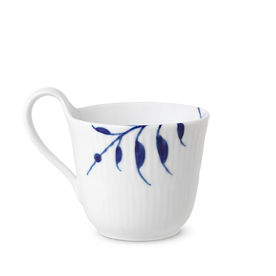 Royal Copenhagen Blå Mega Riflet højhankskop 25 cl