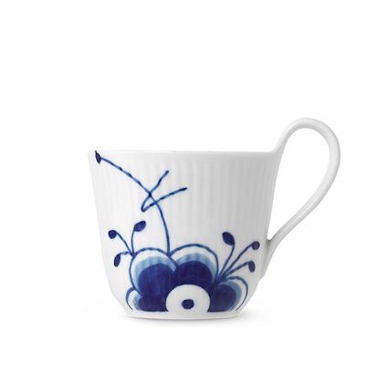 Royal Copenhagen Blå Mega Riflet højhankskop 25 cl