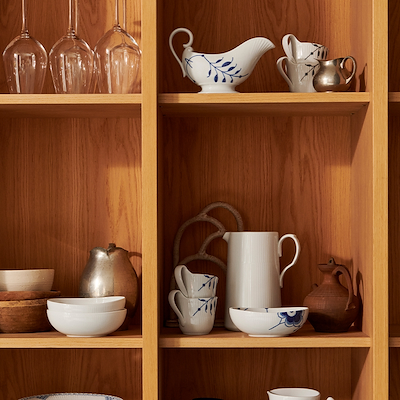 Royal Copenhagen blå Mega Riflet sovseskål blå