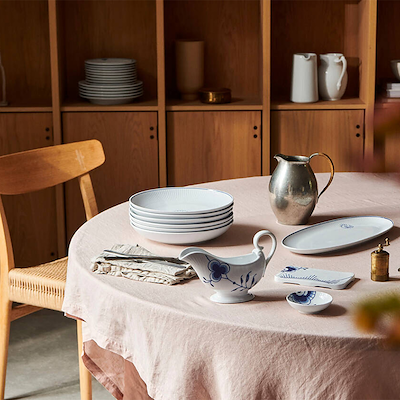 Royal Copenhagen Blå Mega Riflet serveringsbræt 15,5 cm
