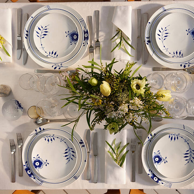 Royal Copenhagen Blå Mega Riflet skål 9 cl