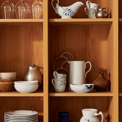 Royal Copenhagen Blå Mega Riflet oval skål 37 cl