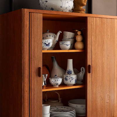 Royal Copenhagen Blå Mega Riflet oval skål 37 cl