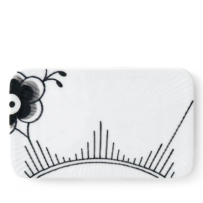 Royal Copenhagen Sort Mega Riflet Serveringsbræt 15,5 cm