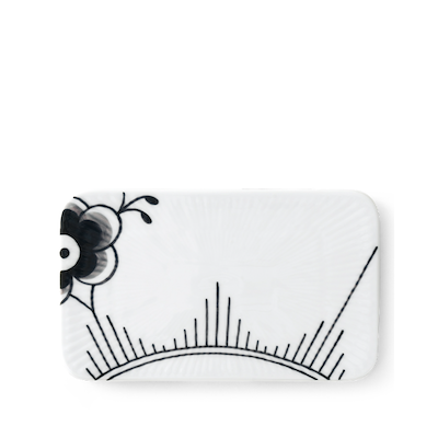 Royal Copenhagen Sort Mega Riflet serveringsbræt 15,5 cm
