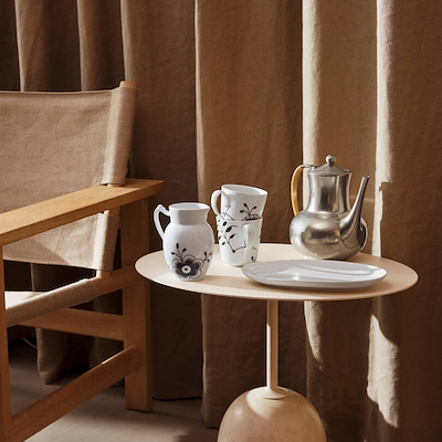 Royal Copenhagen Sort Mega Riflet Krus 2 stk. 28 cl