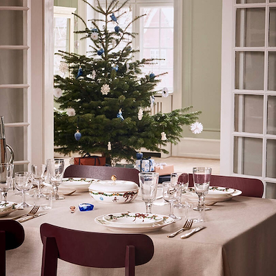 Royal Copenhagen Stjerne Riflet Jul skål med låg 21 cm