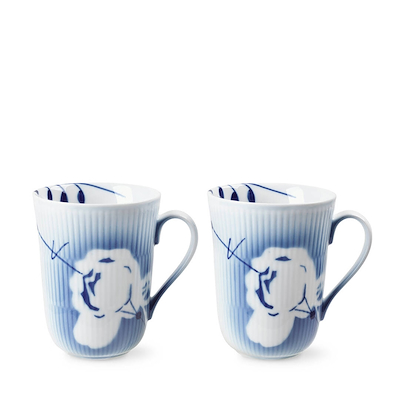 Royal Copenhagen Mega Rose Krus 2 stk. 33 cl