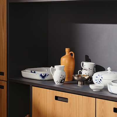 Royal Copenhagen Hvid Riflet Skål 2 stk. 9 cl