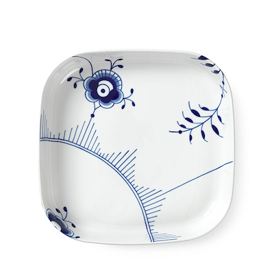 Royal Copenhagen Blå Mega Riflet firkantet ovnfast fad 30 cm