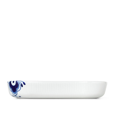 Royal Copenhagen Blå Mega Riflet firkantet ovnfast fad 30 cm