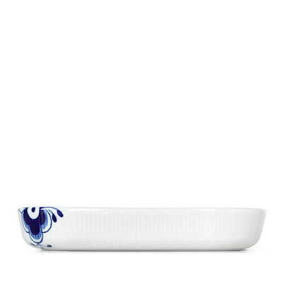 Royal Copenhagen Blå Mega Riflet firkantet ovnfast fad 30 cm