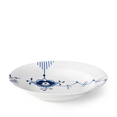 Royal Copenhagen Blå Mega Riflet dyb tallerken 27 cm
