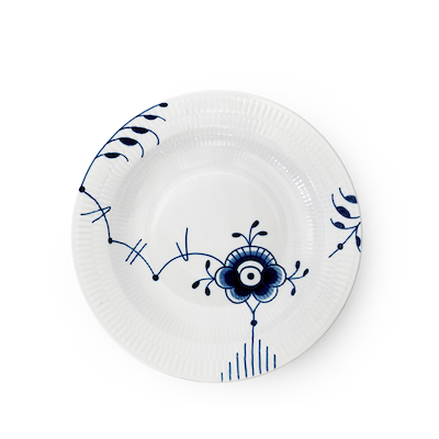 Royal Copenhagen Blå Mega Riflet dyb tallerken 27 cm