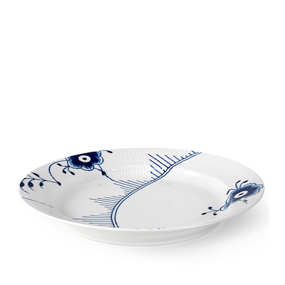Royal Copenhagen Blå Mega Riflet fad 33 cm