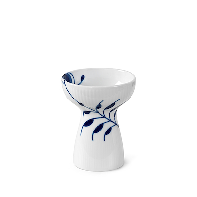Royal Copenhagen Blå Mega Riflet vase 11 cm