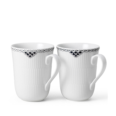 Royal Copenhagen Sort Riflet Blonde krus 2 pak 33 cl