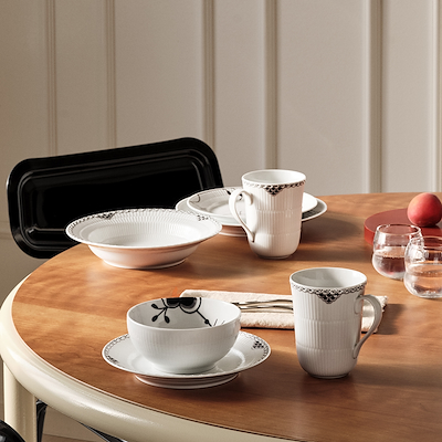 Royal Copenhagen Sort Riflet Blonde krus 2 pak 33 cl