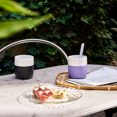 Royal Copenhagen Riflet Contrast krus lavendel 35 cl