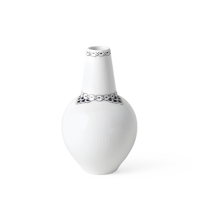 Royal Copenhagen Sort Riflet Blonde vase H 15 cm