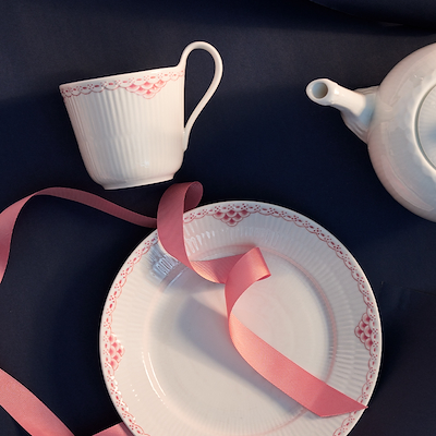 Royal Copenhagen Riflet Blonde kop rosa 33 cl