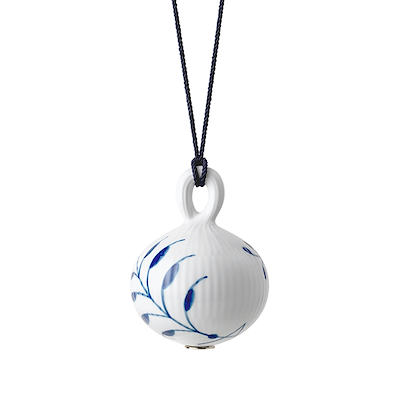 Royal Copenhagen Blå Mega Riflet  julekugle #1 9,5 cm